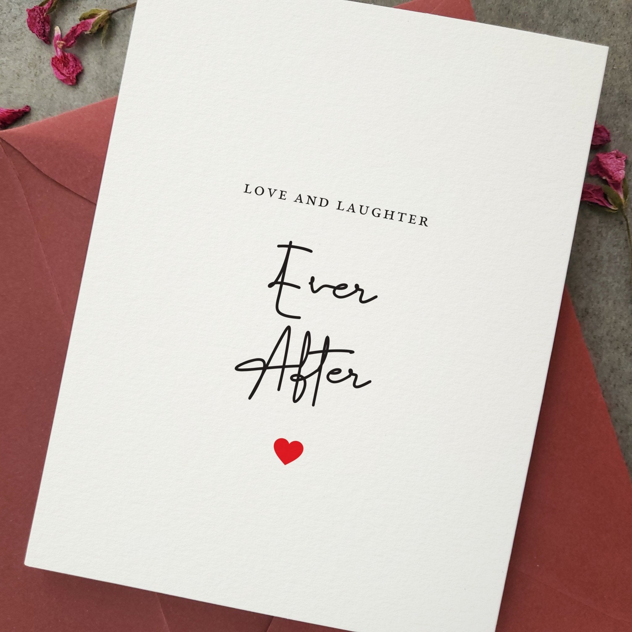 Love and Laughter Ever After Engagement Card - XOXOKristen