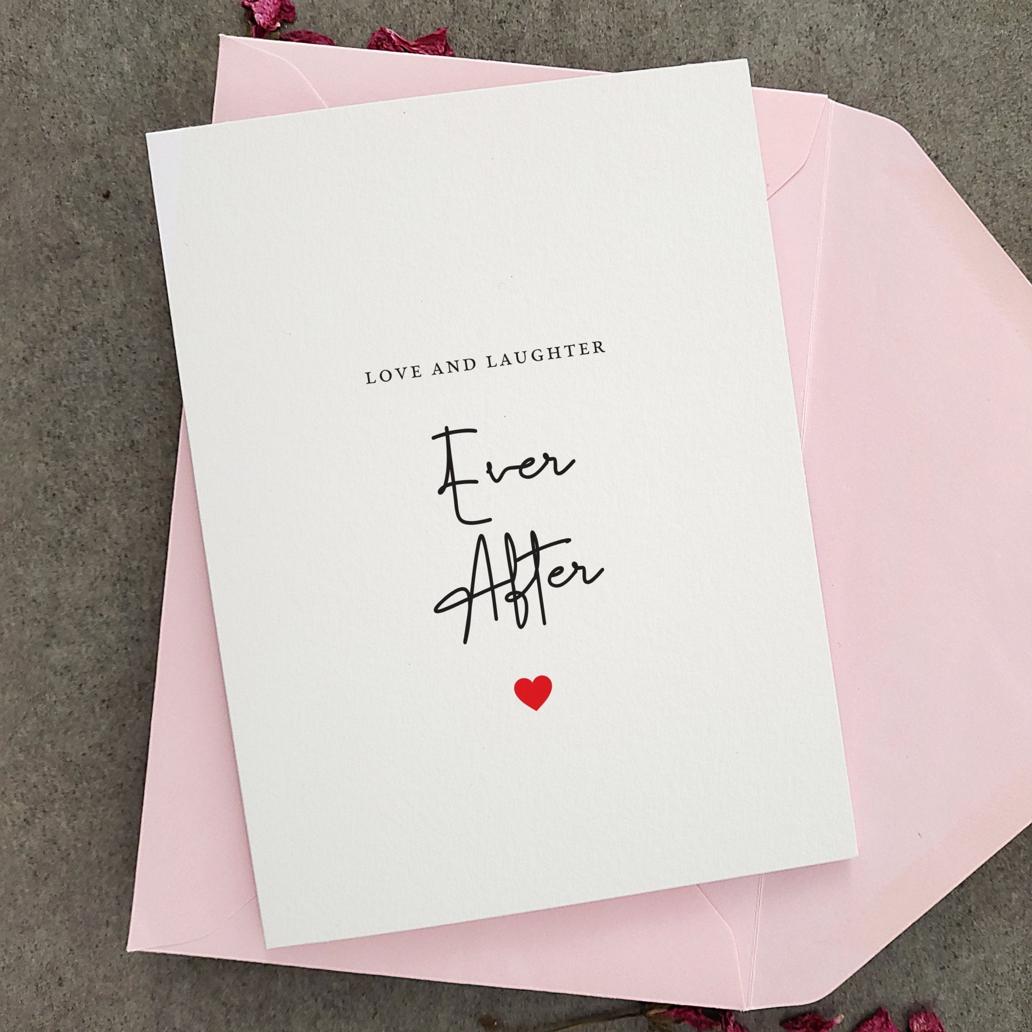 Love and Laughter Ever After Engagement Card - XOXOKristen