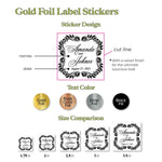 Luxurious Velvet Wedding Favor Stickers with Gold Foil - XOXOKristen