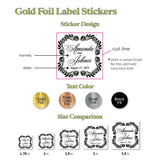 Luxurious Velvet Wedding Favor Stickers with Gold Foil - XOXOKristen