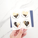 Made with Love Stickers with Gold Heart - XOXOKristen
