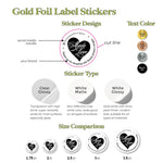 Made with Love Stickers with Gold Heart - XOXOKristen