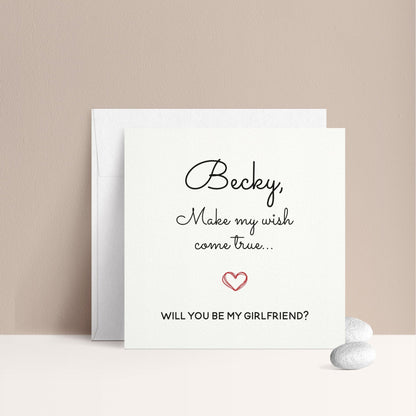 Make my Wish Come True Girlfriend Proposal Card - XOXOKristen