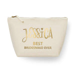 Makeup Bag with Wedding Role and Custom Name - XOXOKristen
