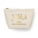 Makeup Bag with Wedding Role and Custom Name - XOXOKristen