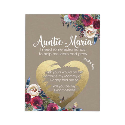 Maria Godmother Proposal Card - XOXOKristen