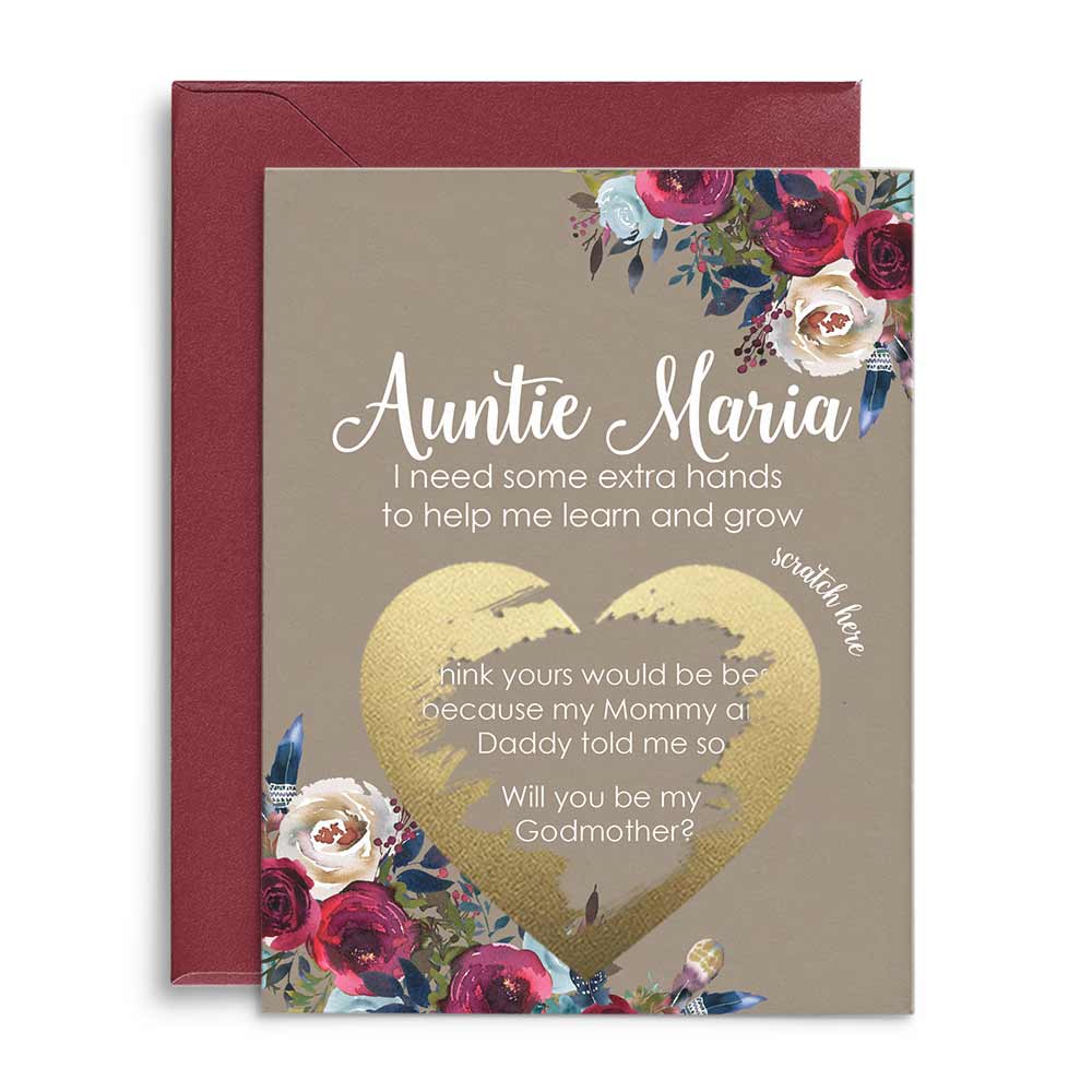 Maria Godmother Proposal Card - XOXOKristen