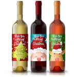 Merry Little Christmas Cute Wine & Champagne Labels - XOXOKristen