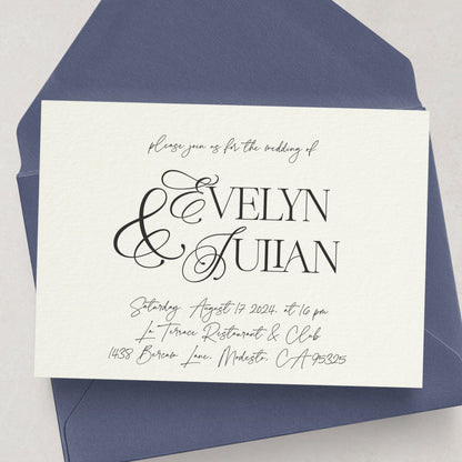 Minimalistic Wedding Invitations - XOXOKristen