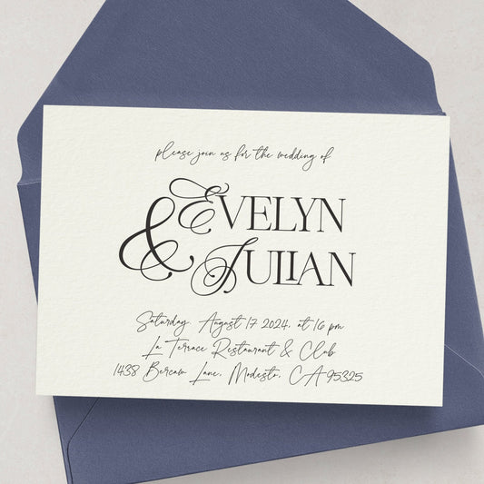 Minimalistic Wedding Invitations - XOXOKristen