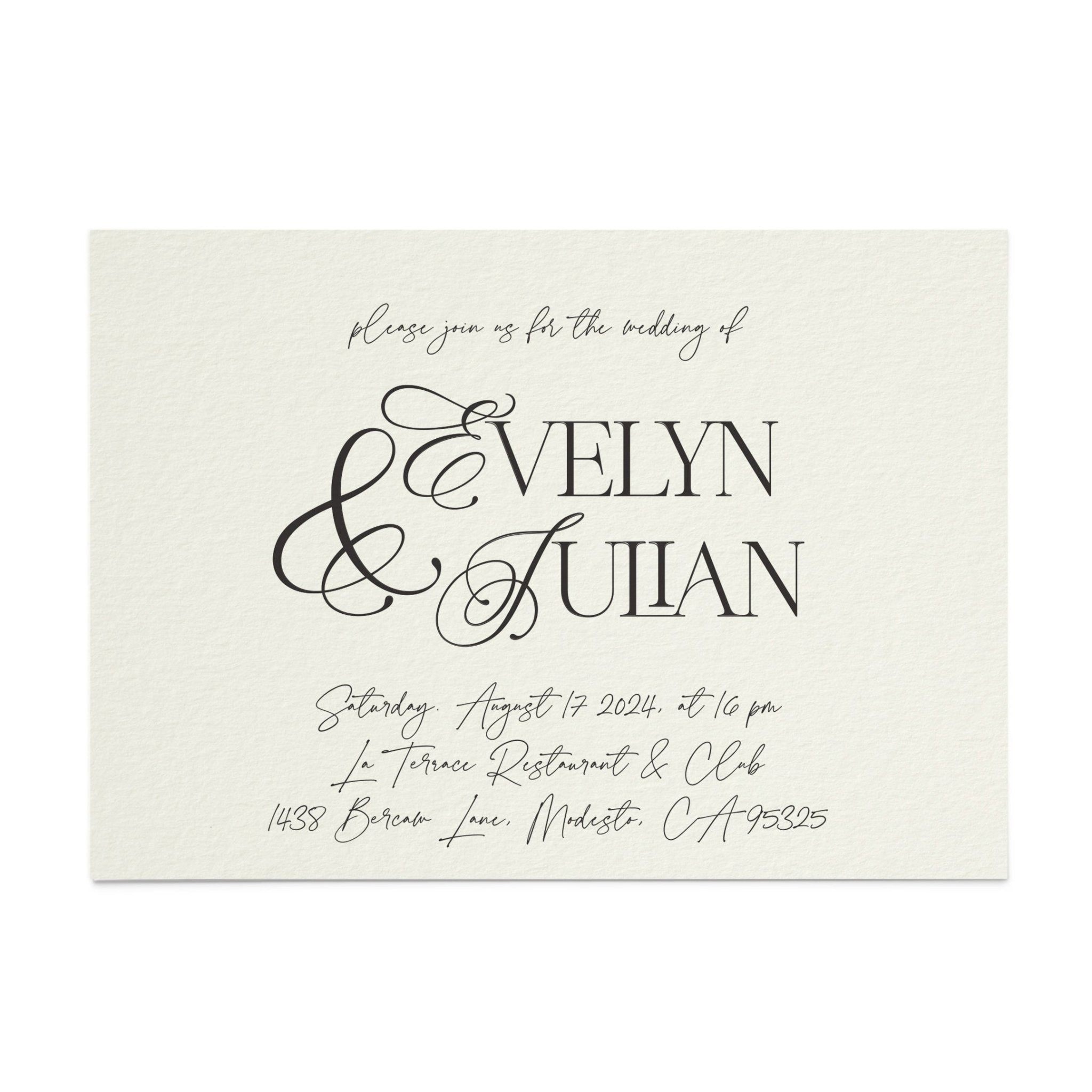 Minimalistic Wedding Invitations - XOXOKristen