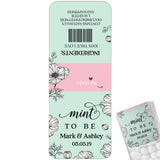 Mint and Pink Wedding Tic Tac Favor Labels - XOXOKristen