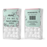 Mint and Pink Wedding Tic Tac Favor Labels - XOXOKristen