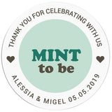 Mint to Be Wedding Stickers in Green - XOXOKristen