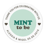 Mint to Be Wedding Stickers in Green - XOXOKristen