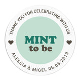 Mint to Be Wedding Stickers in Green - XOXOKristen