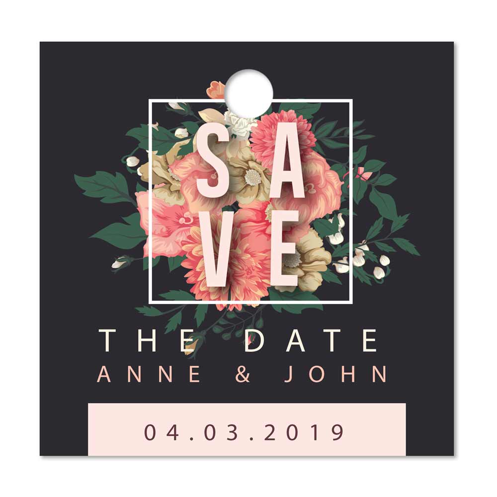 Modern Save the Date Floral Gift Tags - XOXOKristen