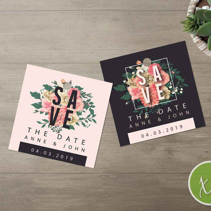 Modern Save the Date Floral Gift Tags - XOXOKristen
