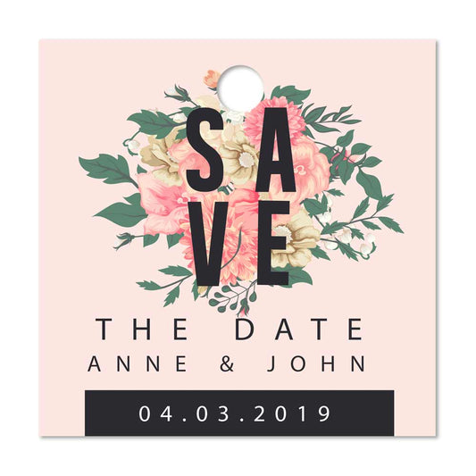 Modern Save the Date Floral Gift Tags - XOXOKristen