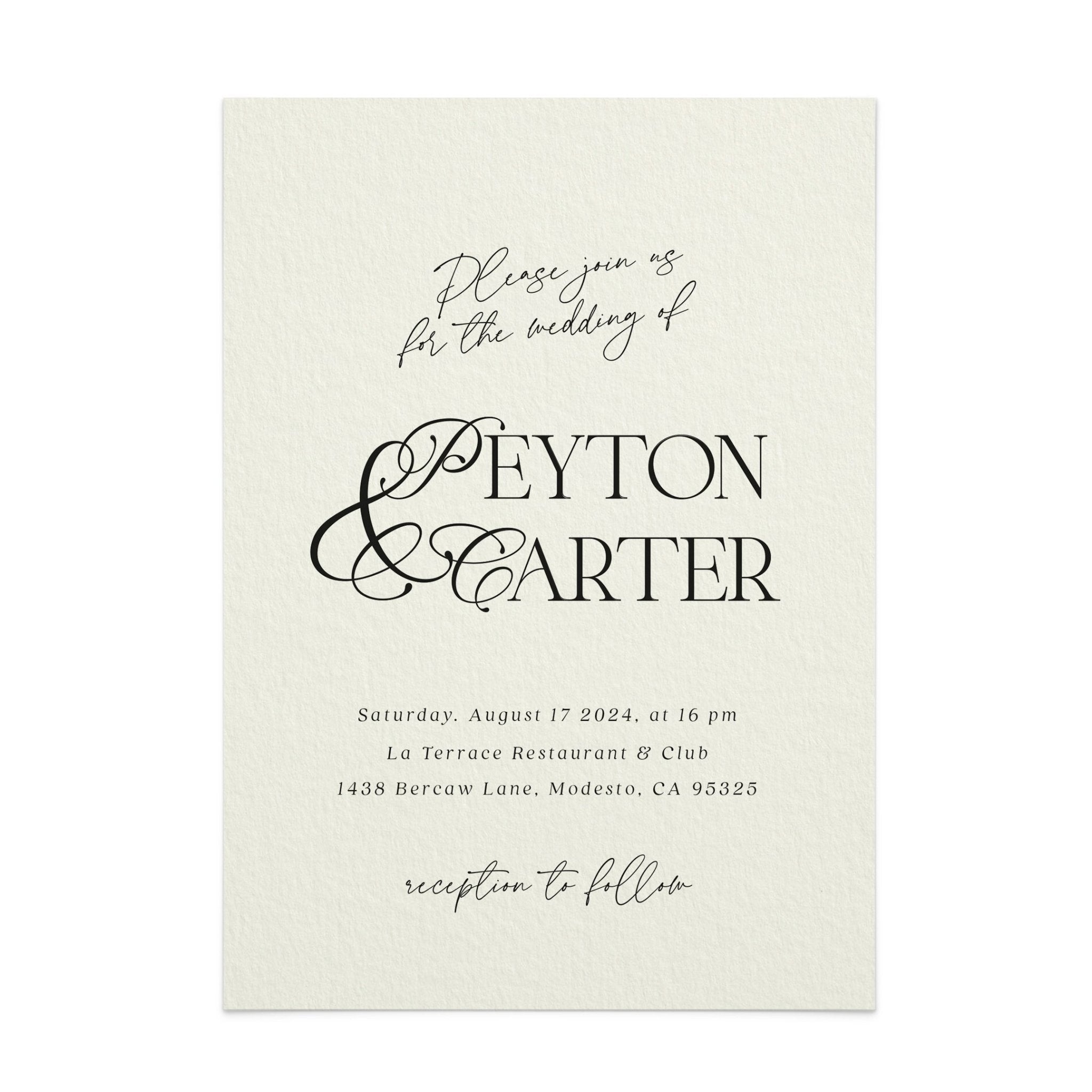 Modern Wedding Invitations - XOXOKristen