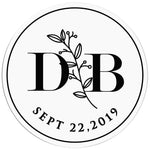 Monogram Wedding Stickers for Favors - XOXOKristen