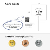 Monogram Wedding Website Card with QR Code & Flowers - XOXOKristen