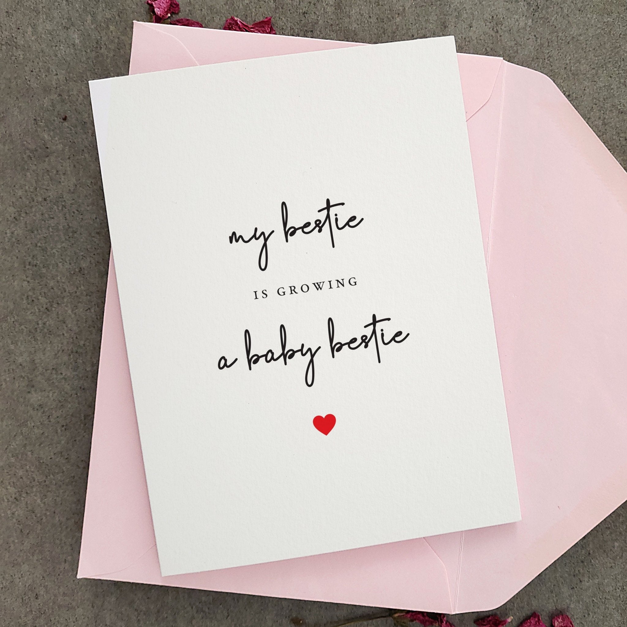 My Bestie is Growing a Baby Bestie Card - XOXOKristen