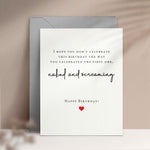 Naked and Screaming Birthday Card - XOXOKristen
