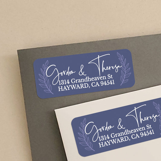 Navy Blue Custom Return Address Label Stickers - XOXOKristen