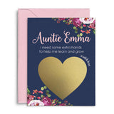 Navy Blue Will you be my Godmother Scratch - off Card - XOXOKristen