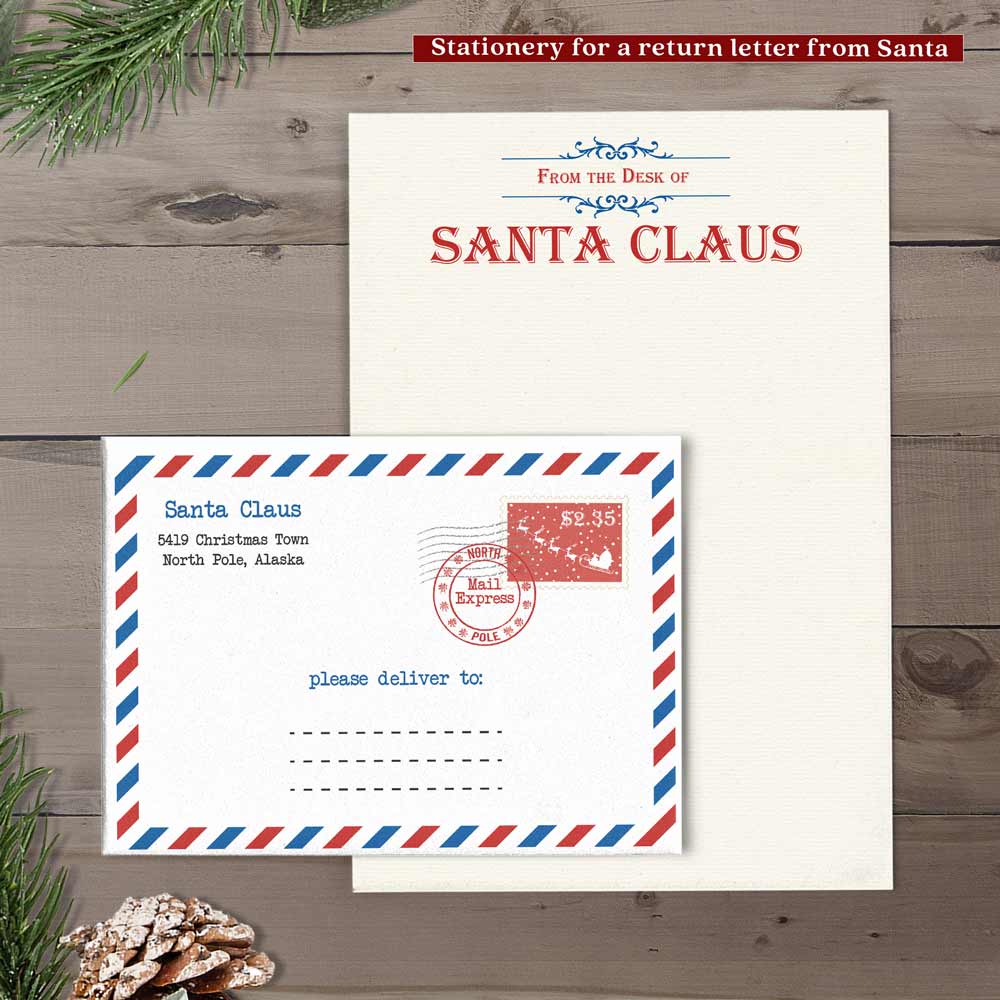 Letter to Santa Claus Christmas kit for kids to write  - XOXOKristen