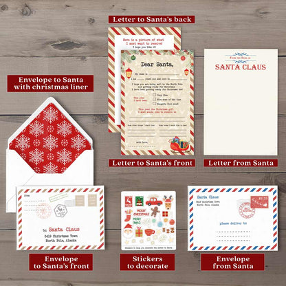 Letter to Santa Claus Christmas kit for kids to write  - XOXOKristen