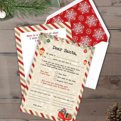 Letter to Santa Claus Christmas kit for kids to write  - XOXOKristen
