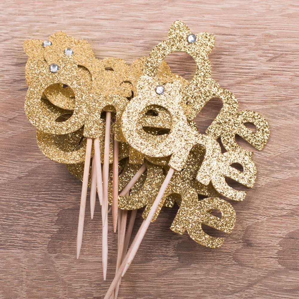 One with Bow First Birthday Party Cupcake Topper - XOXOKristen