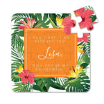 Orange Sunset Dreams Will you be my Bridesmaid Puzzle - XOXOKristen