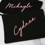 Paris Makeup Bag with Custom Name and Wedding Role - XOXOKristen