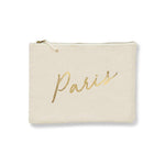 Paris Makeup Bag with Custom Name and Wedding Role - XOXOKristen