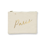 Paris Makeup Bag with Custom Name and Wedding Role - XOXOKristen