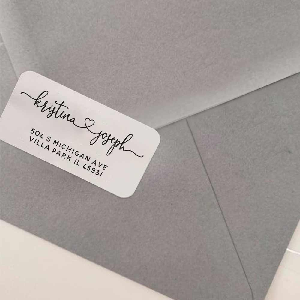 Light grey custom return address label - XOXOKristen