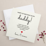 Personalized First Birthday as Dad Card - XOXOKristen