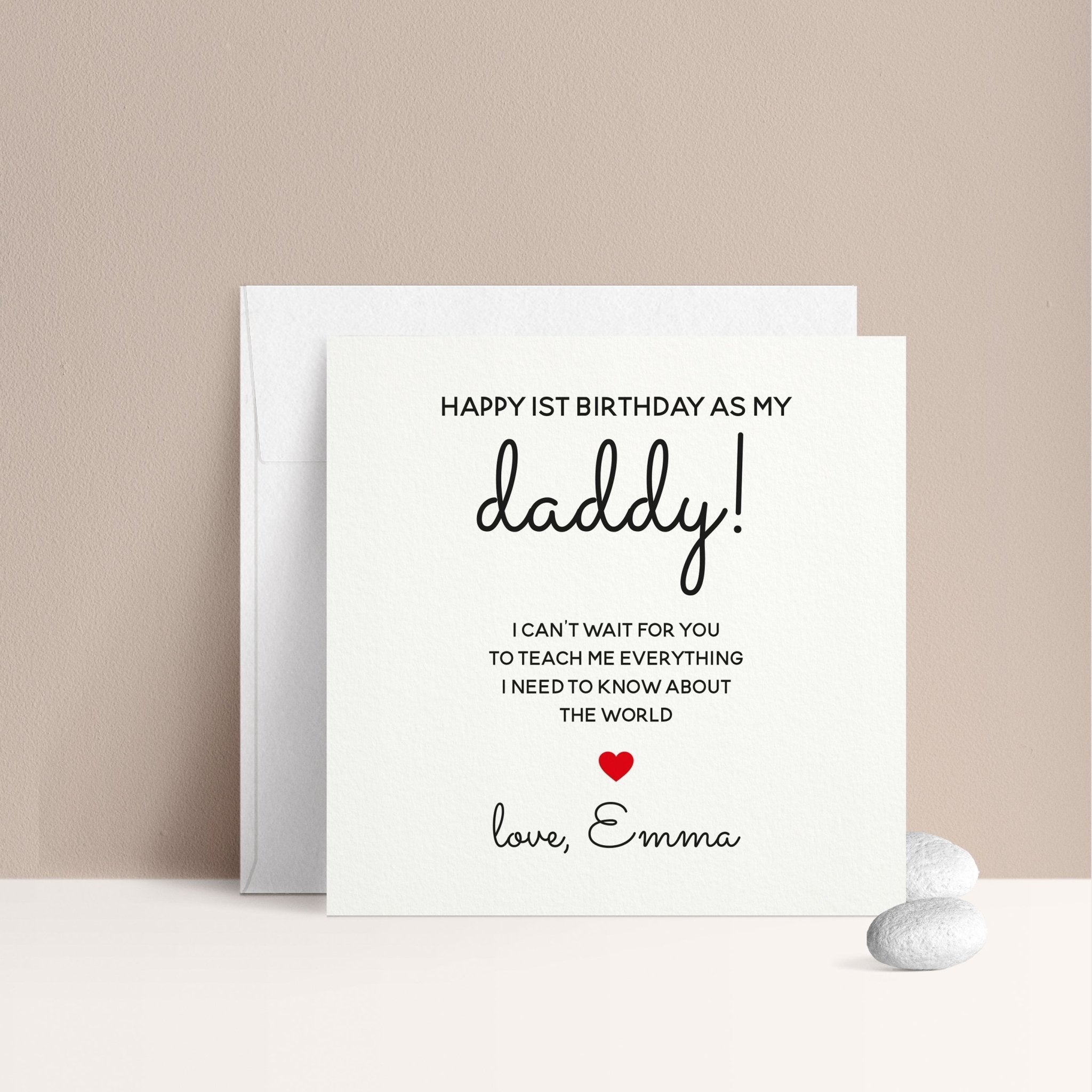 Personalized First Birthday as Dad Card - XOXOKristen