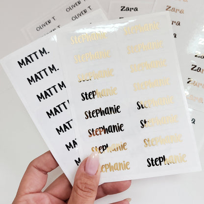 Personalized Kids' Name Labels with Gold Foil - XOXOKristen