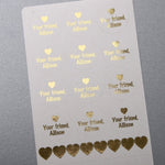 Personalized Round Gold Foiled Valentine's Day Stickers - XOXOKristen