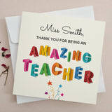 Personalized Thank you Card for Amazing Teacher - XOXOKristen