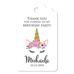 Personalized Unicorn Favor Tags - XOXOKristen