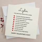 Personalized Valentines Day Card for Girlfriend - XOXOKristen
