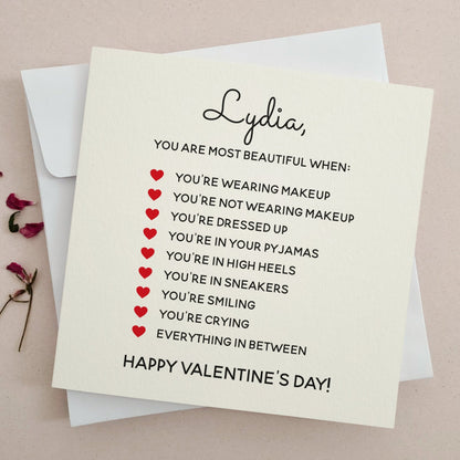 Personalized Valentines Day Card for Girlfriend - XOXOKristen