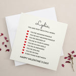 Personalized Valentines Day Card for Girlfriend - XOXOKristen