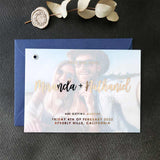 Personalized Vellum Wedding Save the Date - XOXOKristen
