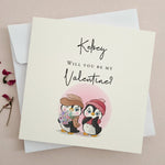 Personalized Will you be my Valentine Card - XOXOKristen